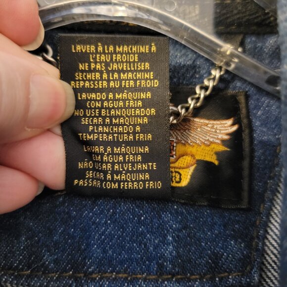 Harley Davidson Women's Cropped Ombré Jean Jacket Size S - Picture 9 of 9